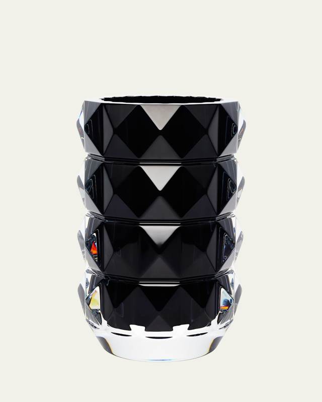 Louxor Black Crystal Vase